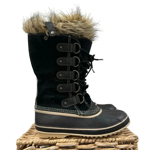 Sorel Black Joan of Arctic Waterproof Winter Boots 9.5 - Picture 1 of 9